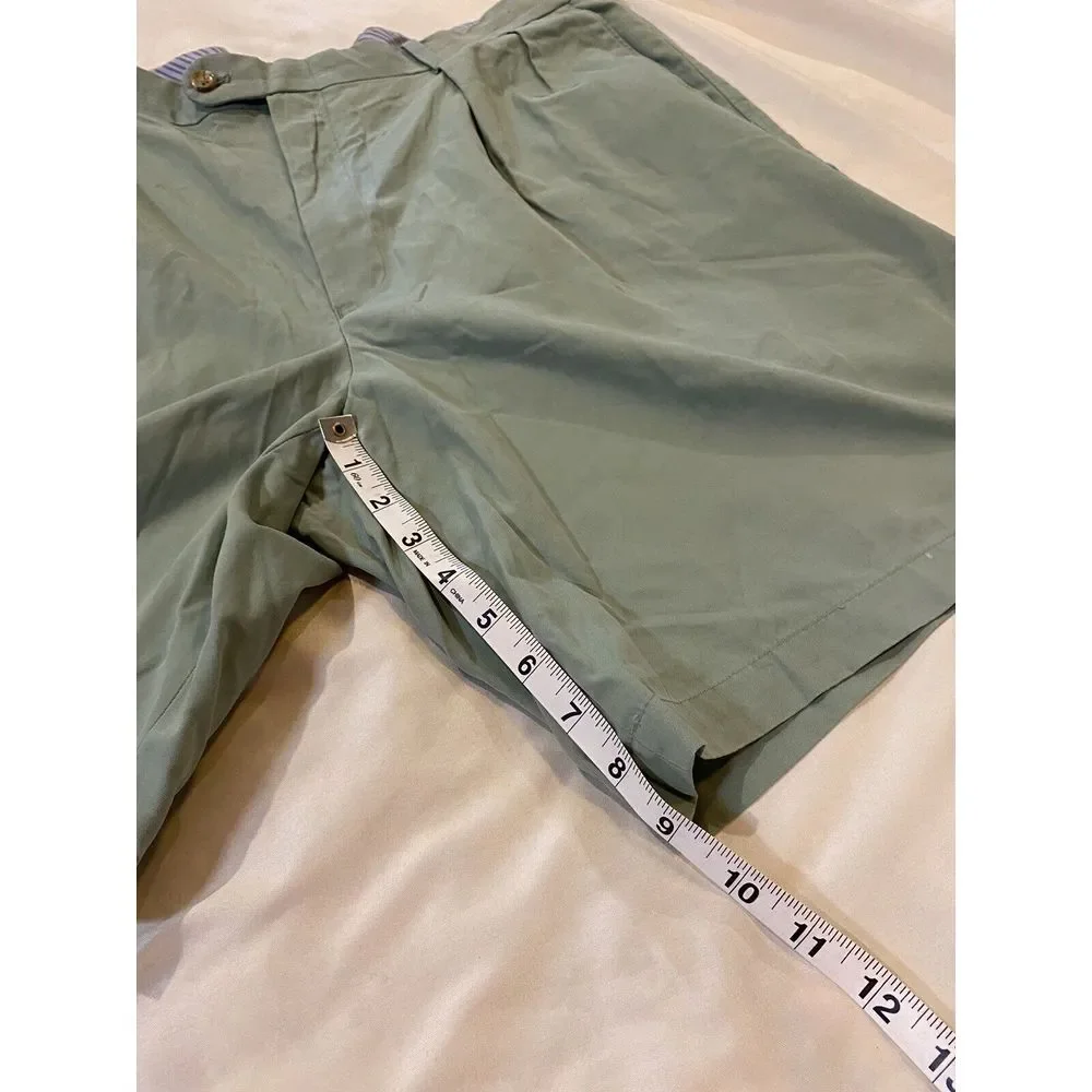 Peter Millar Shorts Mens‎ 40 Green Pleated Chino 9